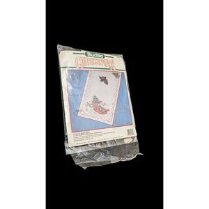 Bucilla Cross Stitch‎ Tablerunner 82862 All A Good Night Vintage 1990 Christmas